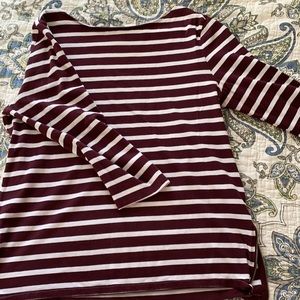 Maroon striped top